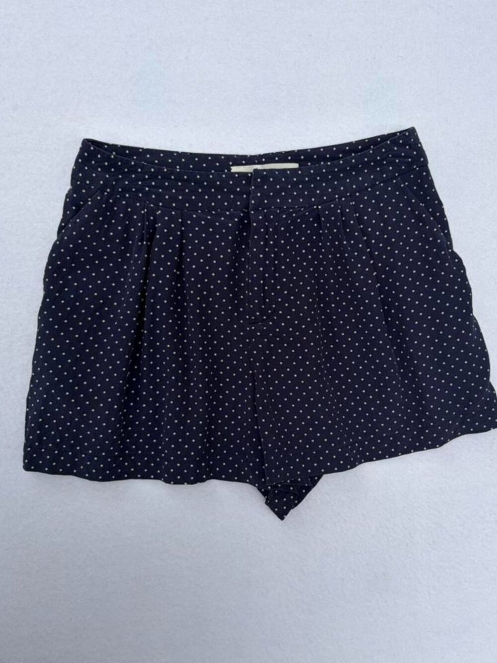 Joie Blue White Polka Dot Pleated Flowy Shorts Sz 0 Summer Spring Coquette